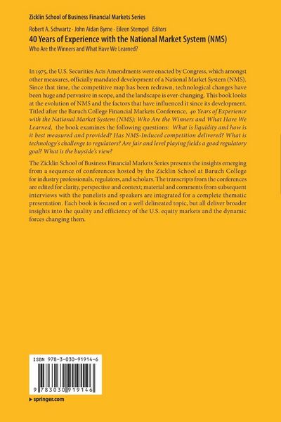 Produktbild: 40 Years of Experience with the National Market System (NMS)