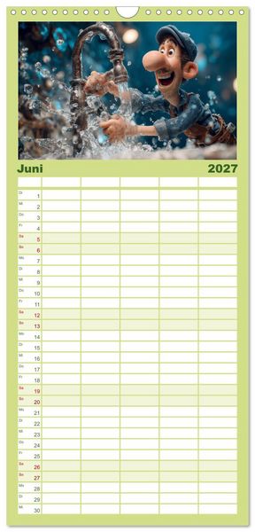 Produktbild: Familienplaner 2027 - Kaffee, Kabel, Katastrophen mit 5 Spalten (Wandkalender, 21 x 45 cm) CALVENDO