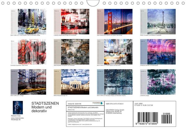 Produktbild: STADTSZENEN Modern und dekorativ (Wandkalender 2022 DIN A4 quer)