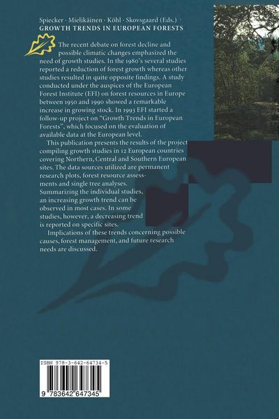 Produktbild: Growth Trends in European Forests