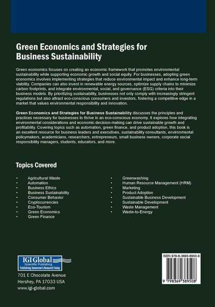 Produktbild: Green Economics and Strategies for Business Sustainability