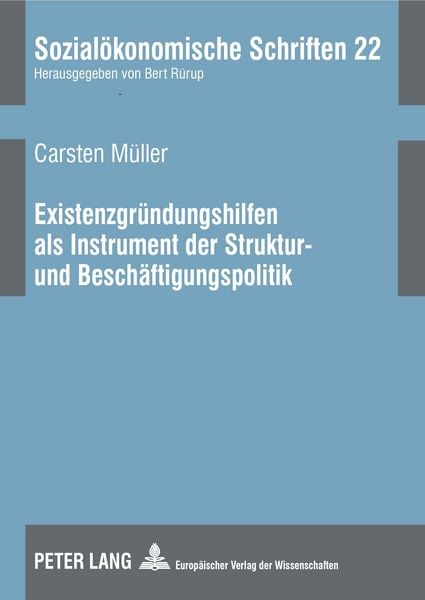 Produktbild: Existenzgr&uuml;ndungshilfen als Instrument der Struktur- und Besch&auml;ftigungspolitik