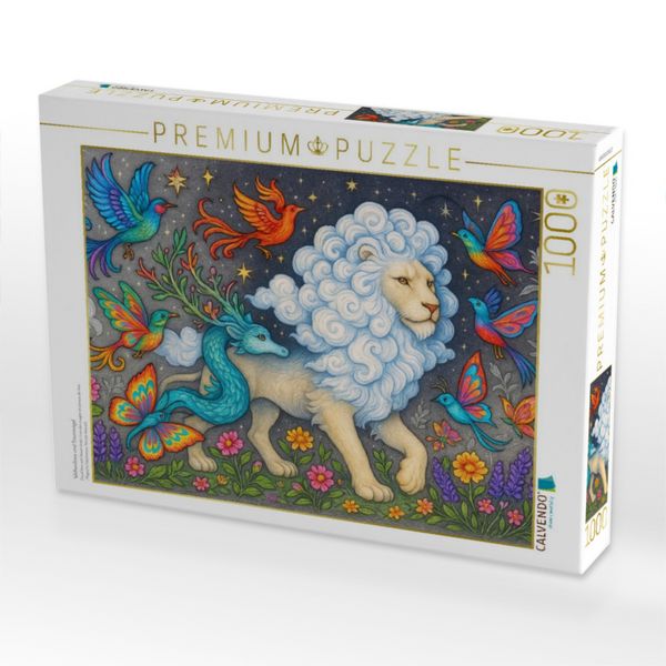 Produktbild: CALVENDO Puzzle Wolkenl&ouml;we und Traumv&ouml;gel | 1000 Teile Lege-Gr&ouml;&szlig;e 64x48cm Foto-Puzzle f&uuml;r gl&uuml;ckliche Stunden