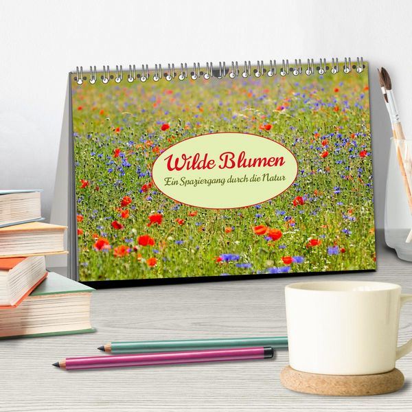 Produktbild: Wilde Blumen - ein Spaziergang durch die Natur (Tischkalender 2026 DIN A5 quer), CALVENDO Monatskalender