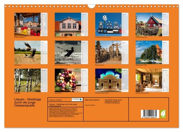 Produktbild: Litauen - Streifz&uuml;ge durch die junge Ostseerepublik (Wandkalender 2026 DIN A3 quer), CALVENDO Monatskalender