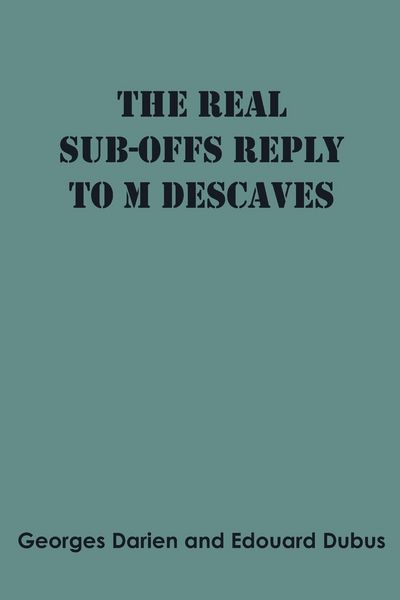 Produktbild: The real sub-offs Reply to M Descaves