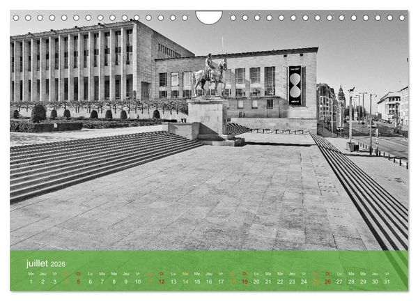 Produktbild: Bruxelles en confinement (Calendrier mural 2026 DIN A4 vertical), CALVENDO calendrier mensuel