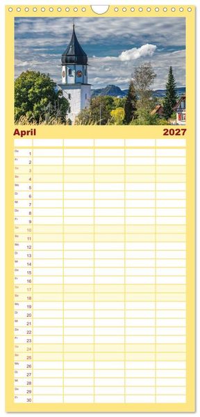 Produktbild: Familienplaner 2027 - Herbst rund um den Bodensee mit 5 Spalten (Wandkalender, 21 x 45 cm) CALVENDO