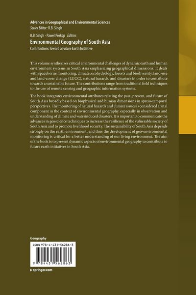 Produktbild: Environmental Geography of South Asia