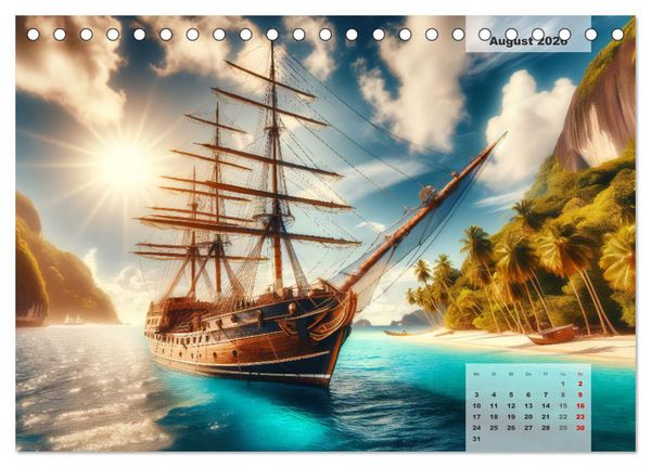 Produktbild: Die Befreiung der Flaschenschiffe - Historische Segelschiffe (Tischkalender 2026 DIN A5 quer), CALVENDO Monatskalender