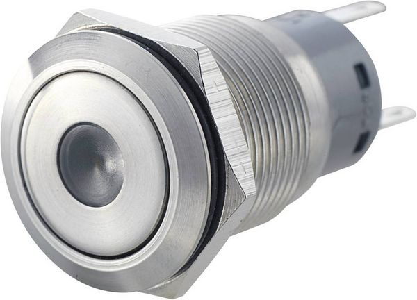 Produktbild: TRU COMPONENTS 701303 LAS1-AGQ11ZD, BL Vandalismusgesch&uuml;tzter Druckschalter 250 V/AC 5 A 1 x Ein/Ein rastend Blau IP67 1 St.