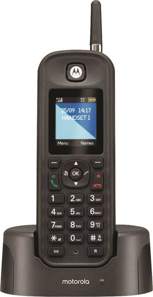Produktbild: Motorola O201 DECT Schnurloses Telefon analog Freisprechen, Outdoor, wasserdicht, sto&szlig;fest Schwarz