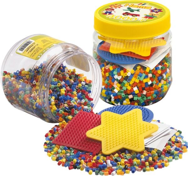 Produktbild: Hama Dose gelb+farbige Platten 4000Stü