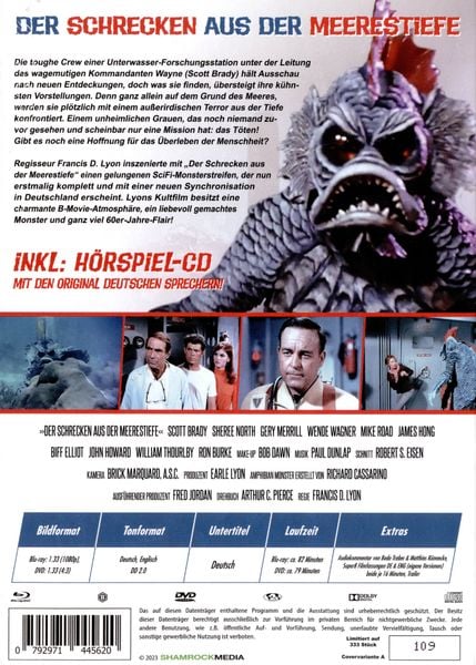 Produktbild: Der Schrecken aus der Meerestiefe - Mediabook - Cover A - 3 Disc Edition (Blu-ray+DVD+CD)