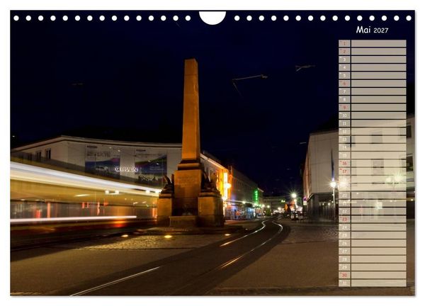 Produktbild: KARLSRUHE F&Uuml;R NACHTSCHW&Auml;RMER (Wandkalender 2027 DIN A4 quer), CALVENDO Monatskalender