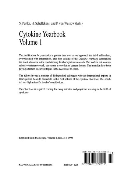 Produktbild: Cytokine Yearbook Volume 1