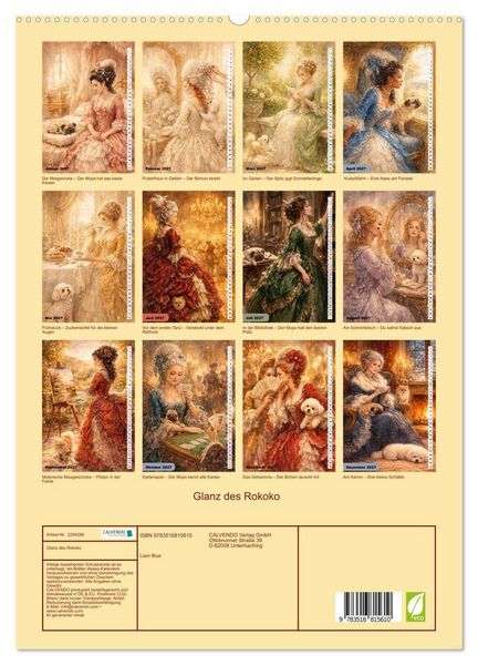 Produktbild: Glanz des Rokoko (hochwertiger Premium Wandkalender 2027 DIN A2 hoch), Kunstdruck in Hochglanz