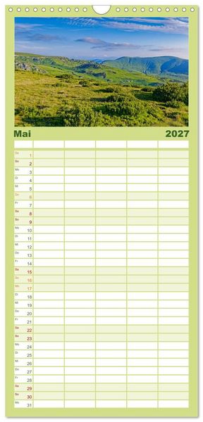 Produktbild: Familienplaner 2027 - Siebenb&uuml;rgen und das Fagaras Gebirge mit 5 Spalten (Wandkalender, 21 x 45 cm) CALVENDO