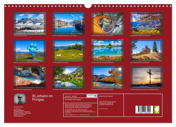 Produktbild: St.Johann im Pongau (Wandkalender 2026 DIN A3 quer), CALVENDO Monatskalender