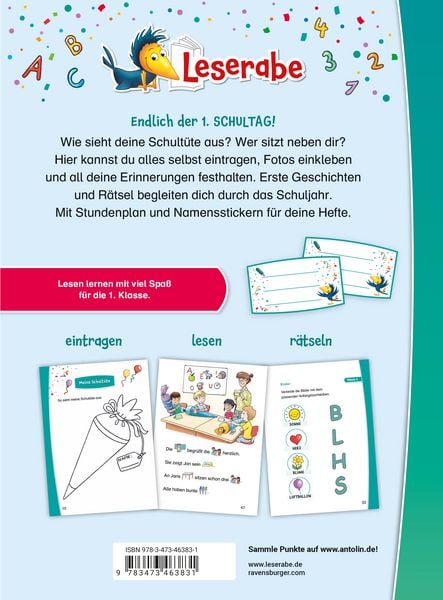 Produktbild: Leserabe Sonderausgaben - Juhu, jetzt bin ich Schulkind!
