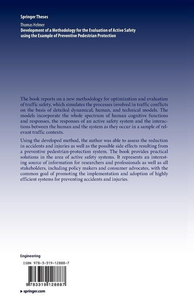 Produktbild: Development of a Methodology for the Evaluation of Active Safety using the Example of Preventive Pedestrian Protection