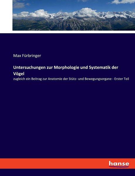 Produktbild: Untersuchungen zur Morphologie und Systematik der V&ouml;gel