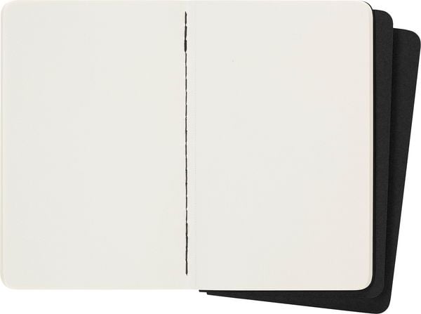 Produktbild: Moleskine Cahier pocket blanko schwarz DIN A6. 3er Pack