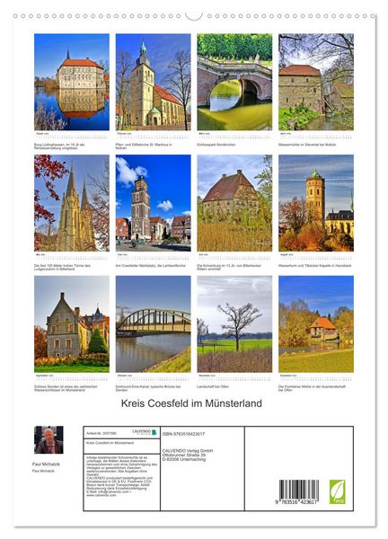 Produktbild: Kreis Coesfeld im M&uuml;nsterland (hochwertiger Premium Wandkalender 2026 DIN A2 hoch), Kunstdruck in Hochglanz