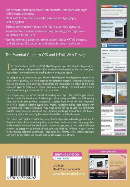 Produktbild: The Essential Guide to CSS and HTML Web Design