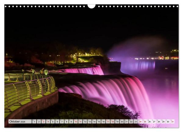 Produktbild: NIAGARAF&Auml;LLE Idyllische Impressionen bei Tag und Nacht (Wandkalender 2026 DIN A3 quer), CALVENDO Monatskalender