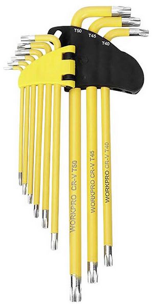 Produktbild: WorkPro TX T-Profil Stiftschl&uuml;sselsatz T 10, T 15, T 20, T 25, T 27, T 30, T 40, T 45, T 50