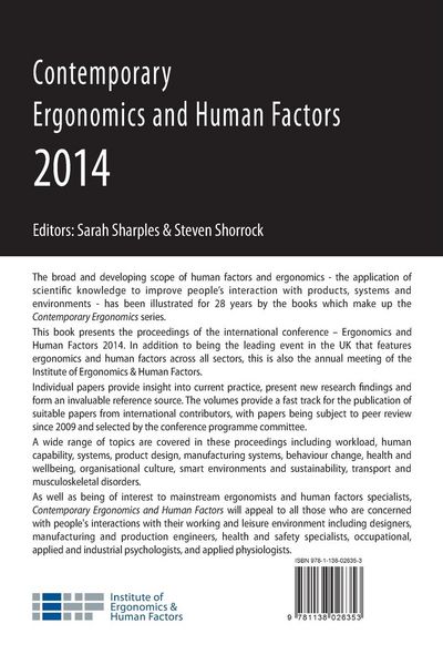 Produktbild: Contemporary Ergonomics and Human Factors 2014