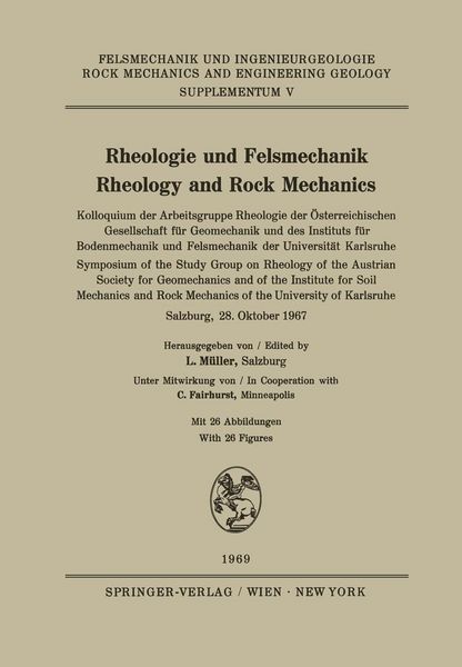 Produktbild: Rheologie und Felsmechanik / Rheology and Rock Mechanics