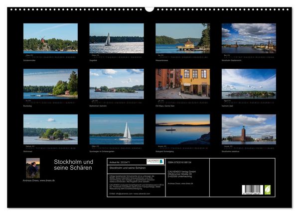 Produktbild: Stockholm und seine Sch&auml;ren (Wandkalender 2026 DIN A2 quer), CALVENDO Monatskalender