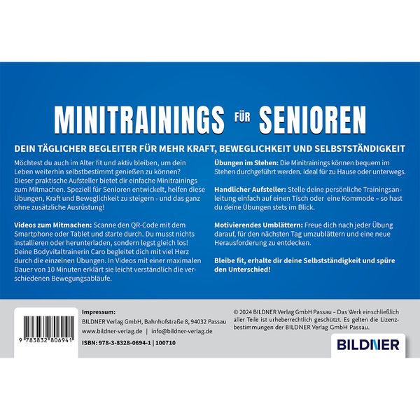 Produktbild: Minitrainings f&uuml;r Senioren - Videoanleitungen zum Mitmachen
