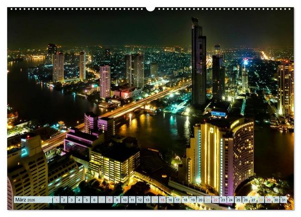 Produktbild: Bangkok - K&ouml;nigreich Thailand (Wandkalender 2026 DIN A2 quer), CALVENDO Monatskalender