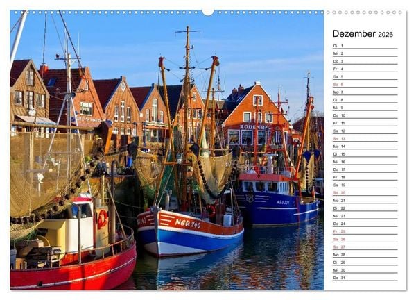 Produktbild: Neuharlingersiel - Ostfrieslands sch&ouml;nstes Hafenst&auml;dtchen (hochwertiger Premium Wandkalender 2026 DIN A2 quer), Kunstdruck in Hochglanz