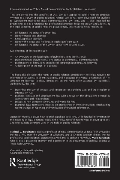 Produktbild: Public Relations Law