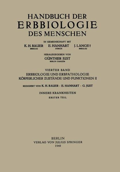 Produktbild: Erbbiologie und Erbpathologie K&ouml;rperlicher Ƶust&auml;nde und Funktionen II