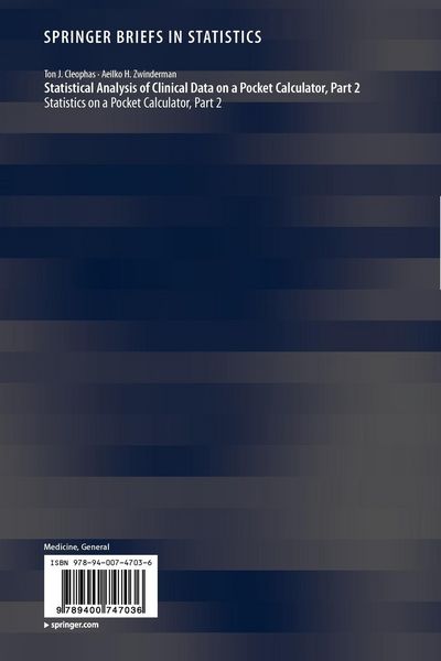 Produktbild: Statistical Analysis of Clinical Data on a Pocket Calculator, Part 2