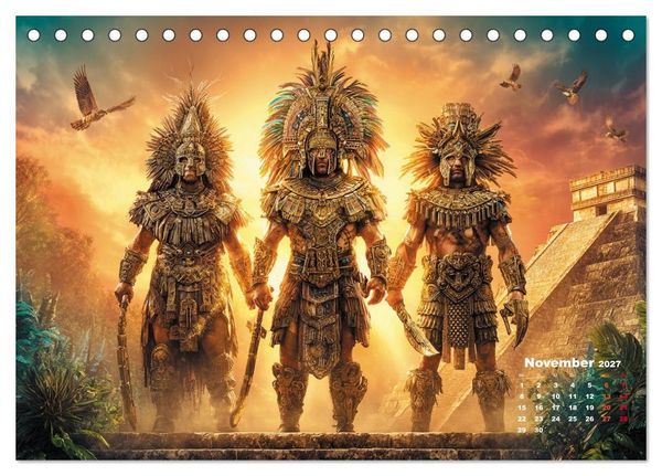 Produktbild: Azteken - Im Glanz der ewigen Sonne (Tischkalender 2027 DIN A5 quer), CALVENDO Monatskalender