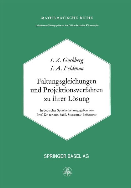 Produktbild: Faltungsgleichungen und Projektionsverfahren zu ihrer L&ouml;sung
