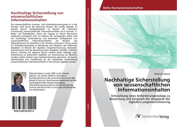 Produktbild: Nachhaltige Sicherstellung von wissenschaftlichen Informationsinhalten