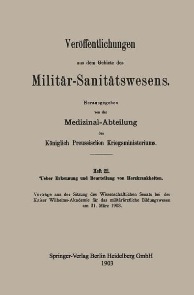 Produktbild: Ueber Erkennung und Beurteilung von Herzkrankheiten