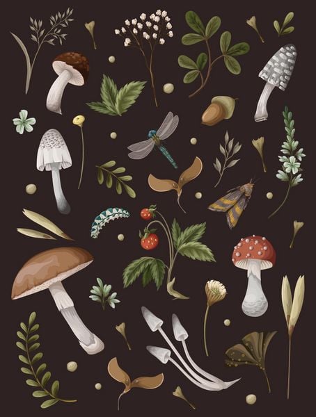 Produktbild: Mushroom Lined Journal