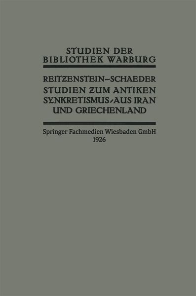 Produktbild: Studien zum Antiken Synkretismus aus Iran und Griechenland