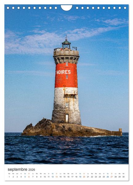 Produktbild: Phares du Finist&egrave;re (Calendrier mural 2026 DIN A4 horizontal), CALVENDO calendrier mensuel