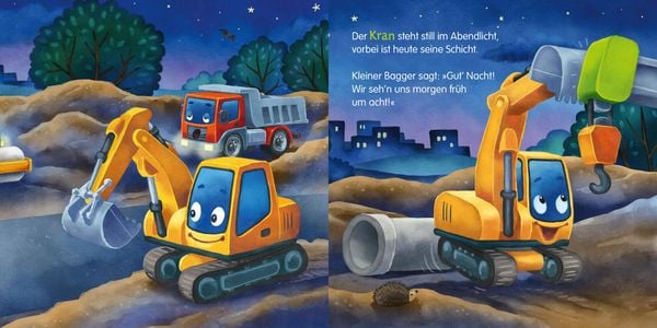 Produktbild: Baby Pixi (unkaputtbar) 138: Mein Baby-Pixi-Buggybuch: Gute Nacht, kleiner Bagger!