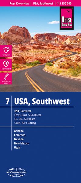 Produktbild: Reise Know-How Landkarte USA 07, S&uuml;dwest / USA, Southwest (1:1.250.000)