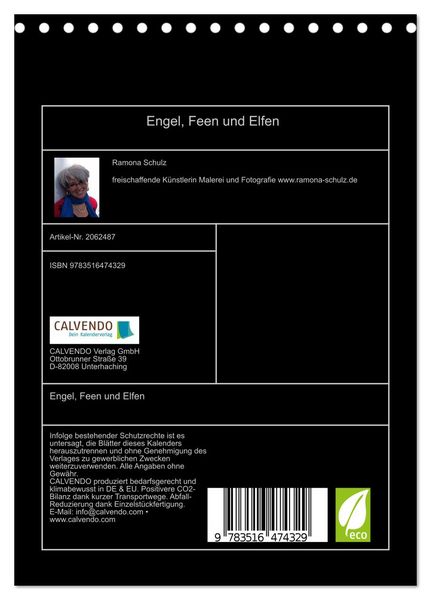 Produktbild: Engel, Feen und Elfen (Tischkalender 2026 DIN A5 hoch), CALVENDO Monatskalender